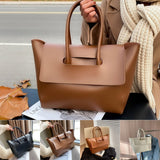 Fashion Women Shoulder Bags Large Capacity Handbags Simple Retro Tote - Black
