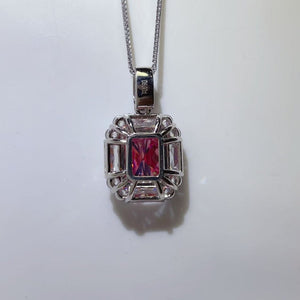 5 carat moissanite pendant necklace crafted in 925 sterling silver with a brilliant sparkling gemstone.