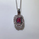5 carat moissanite pendant necklace crafted in 925 sterling silver with a brilliant sparkling gemstone.