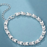 Luxury 925 sterling silver chain bracelet with a classic elegant link design.