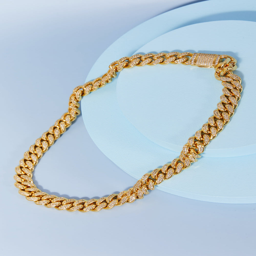 Brass Curb Chain Necklace - Gold