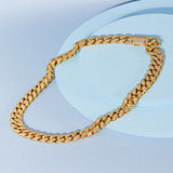 Classic brass curb chain necklace with a polished timeless design.