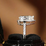 4 carat teardrop moissanite ring crafted in 925 sterling silver with a brilliant sparkling gemstone.