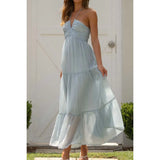 Tiered Halter Neck Cami Dress - Sage