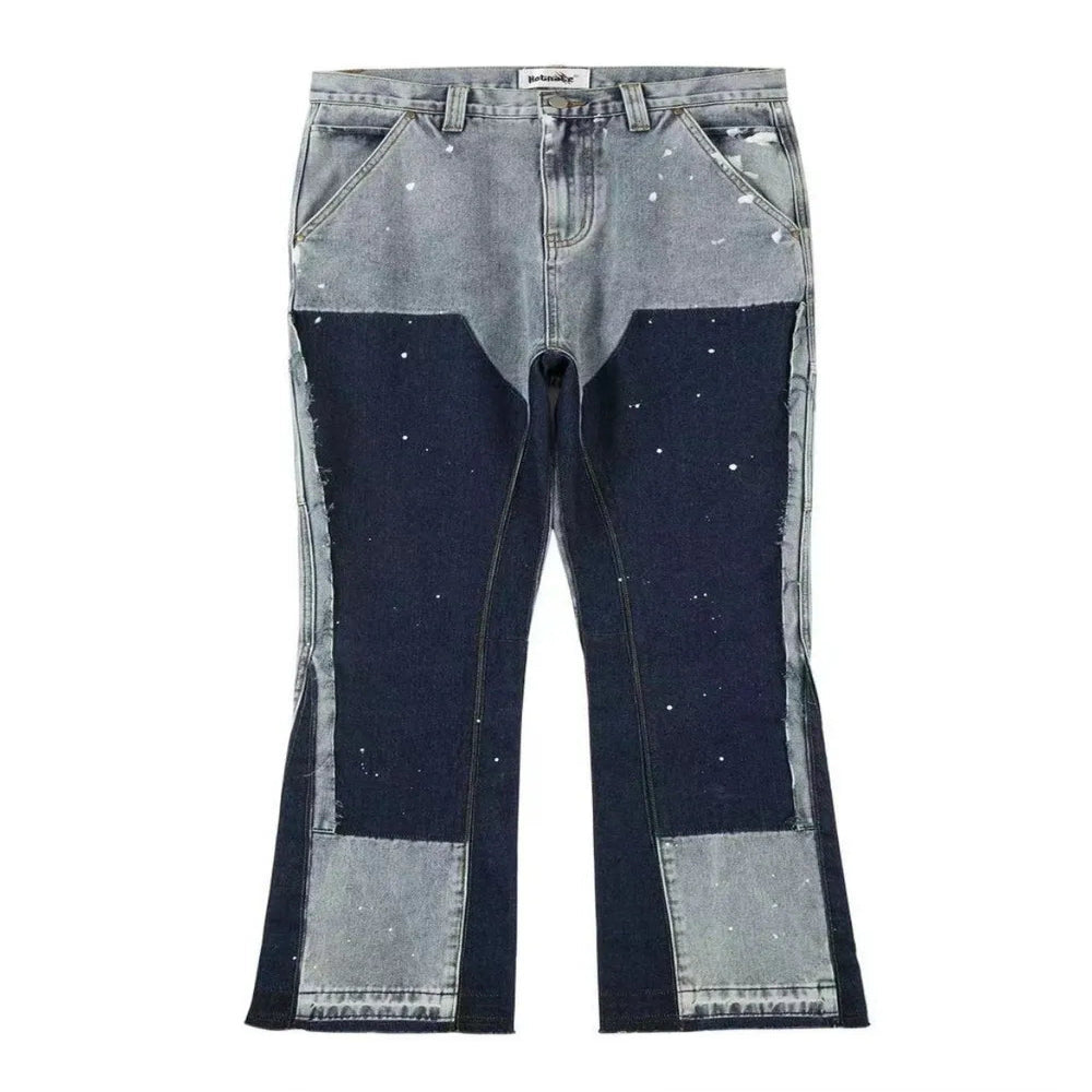 Men's Contrast Washed Bootcut Jeans - Dark Gray