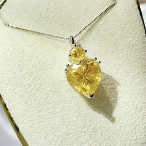 5.5 carat moissanite pendant necklace in 925 sterling silver featuring an elegant sparkling stone.