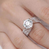 5 carat moissanite ring crafted in 925 sterling silver with a brilliant sparkling gemstone.