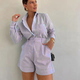 Loose Solid Color Casual Fashion Set Women