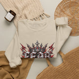 Crewneck Sweatshirt – 'Fear Nothing' Gothic Crown Graphic