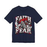 Faith Over Fear T‑Shirt — Prayer Hands & Doves Christian Tee