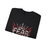 Crewneck Sweatshirt – 'Fear Nothing' Gothic Crown Graphic