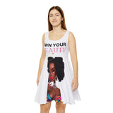 Own Your Beauty Skater Dress — Empowering Afrocentric Graphic Dress
