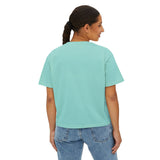 Boxy Tee — Pink Bow Girl Graphic Crop Tee