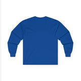 Blue Graffiti Bunny Graphic Long Sleeve T-Shirt