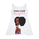 Own Your Beauty Skater Dress — Empowering Afrocentric Graphic Dress