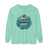 Unisex Keep Going Motivational Graphic Long Sleeve T-Shirt
