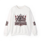 Crewneck Sweatshirt – 'Fear Nothing' Gothic Crown Graphic