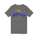 Blue Boss Streetwear Graphic V-Neck T-Shirt
