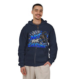 Blue Panther Streetwear Graphic Zip-Up Hoodie