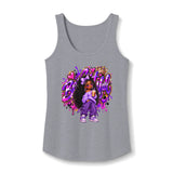 Soulful Girl Graphic Tank Top — "Beautiful" Purple Street Art Design