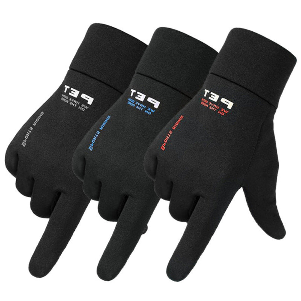 Men's insulated winter cycling gloves for riding and outdoor activities.