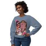 Crewneck Sweatshirt — 'Different Mindset, Different Life' Floral Afrocentric Design