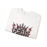 Crewneck Sweatshirt – 'Fear Nothing' Gothic Crown Graphic
