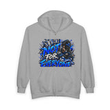 Blue Panther Streetwear Graphic Zip-Up Hoodie