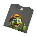 Cute Turtle Graphic T-Shirt — Thumbs-Up Cartoon Turtle Design