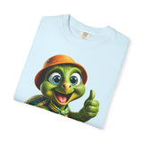 Cute Turtle Graphic T-Shirt — Thumbs-Up Cartoon Turtle Design
