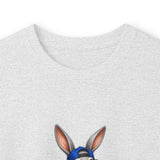 Skateboard Bunny Long Sleeve Tee — Blue Rabbit Skate Graphic