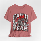 Faith Over Fear T‑Shirt — Prayer Hands & Doves Christian Tee