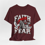 Faith Over Fear T‑Shirt — Prayer Hands & Doves Christian Tee