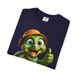 Cute Turtle Graphic T-Shirt — Thumbs-Up Cartoon Turtle Design