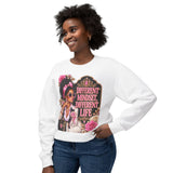 Crewneck Sweatshirt — 'Different Mindset, Different Life' Floral Afrocentric Design