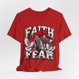 Faith Over Fear T‑Shirt — Prayer Hands & Doves Christian Tee