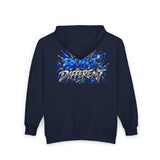 Blue Panther Streetwear Graphic Zip-Up Hoodie