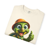 Cute Turtle Graphic T-Shirt — Thumbs-Up Cartoon Turtle Design