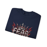 Crewneck Sweatshirt – 'Fear Nothing' Gothic Crown Graphic