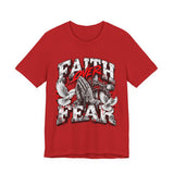 Faith Over Fear T‑Shirt — Prayer Hands & Doves Christian Tee
