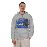 Blue Panther Streetwear Graphic Zip-Up Hoodie