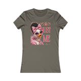 Just Me Womens Tee - Glam Duck Graphic Shirt