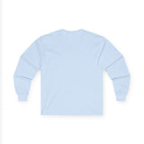 Blue Graffiti Bunny Graphic Long Sleeve T-Shirt
