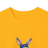 Skateboard Bunny Long Sleeve Tee — Blue Rabbit Skate Graphic
