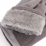 Men's suede winter gloves with soft insulated lining.