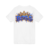Blue Boss Streetwear Graphic V-Neck T-Shirt