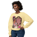 Crewneck Sweatshirt — 'Different Mindset, Different Life' Floral Afrocentric Design