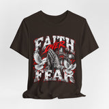 Faith Over Fear T‑Shirt — Prayer Hands & Doves Christian Tee