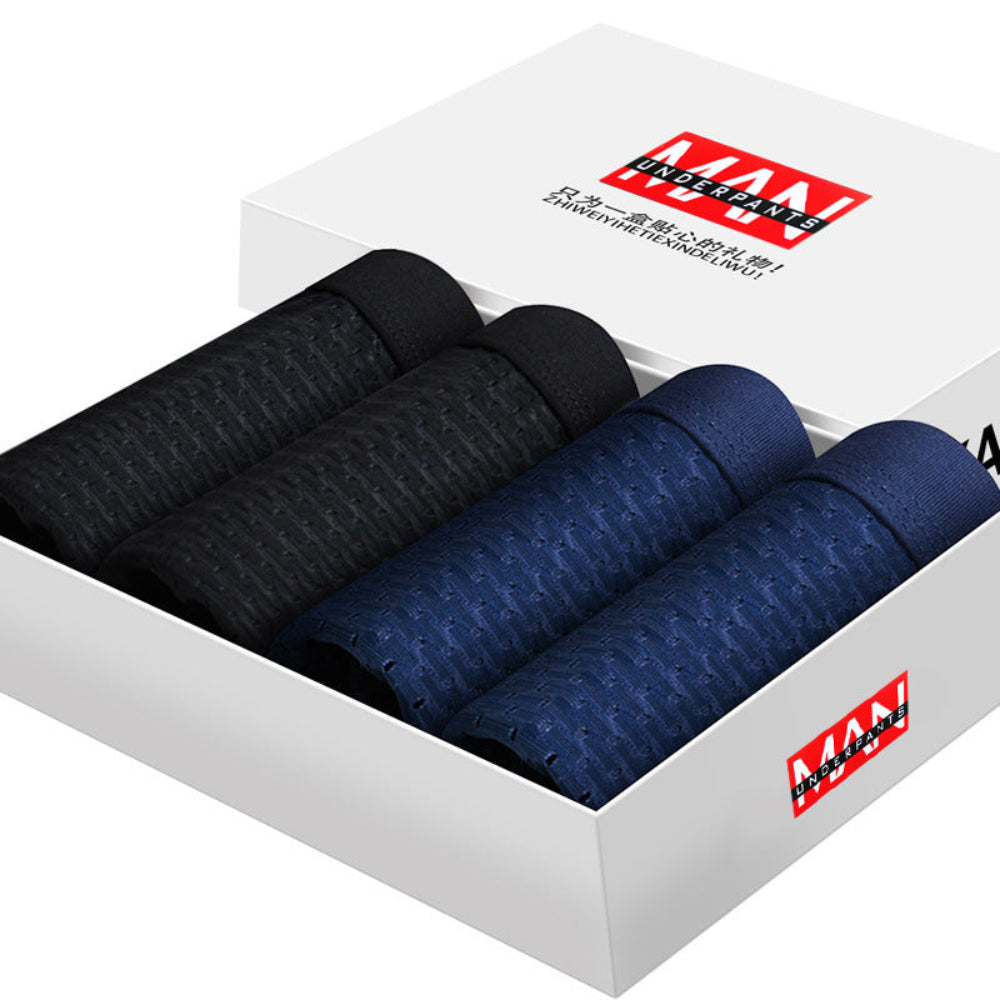 4-Pack Men's Boxer Briefs - 2black and 2blue