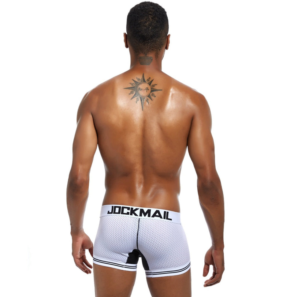 Men's Breathable Mesh Boxer Briefs - Black